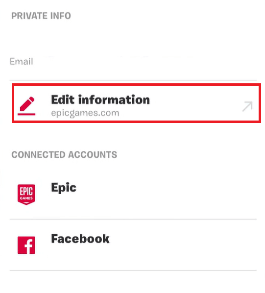 Tap on Edit information | How to Turn Off Parental Controls on Fortnite