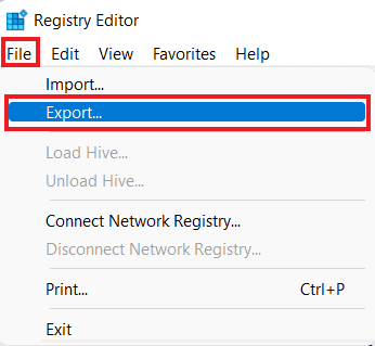 Tap on File and select Export 