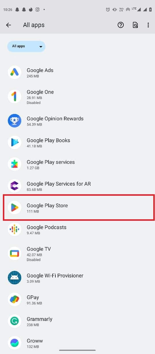 tap on Google Play Store. Fix Android System WebView Not Updating Issue