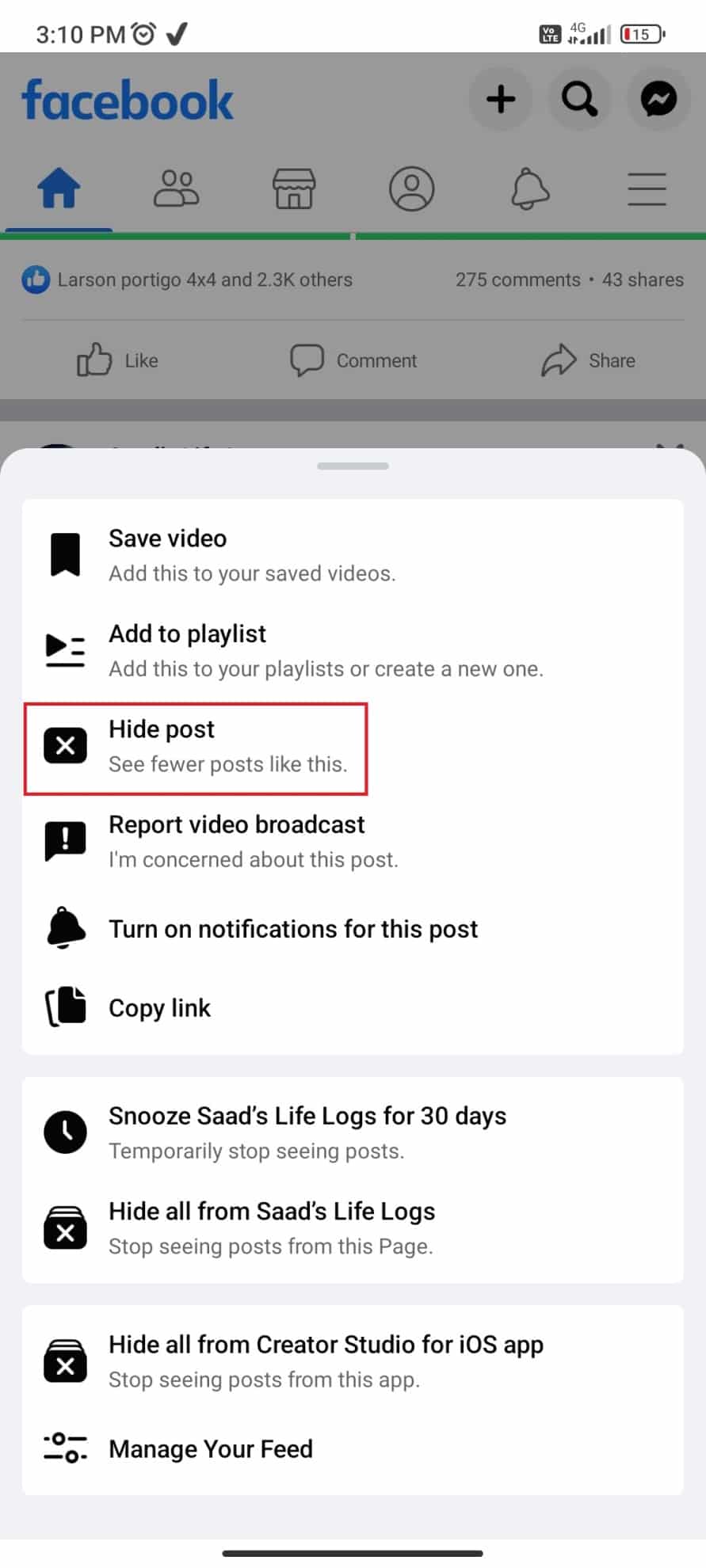 Tap on Hide post which will hide posts from this page. How to Turn Off Facebook Suggested for You Posts