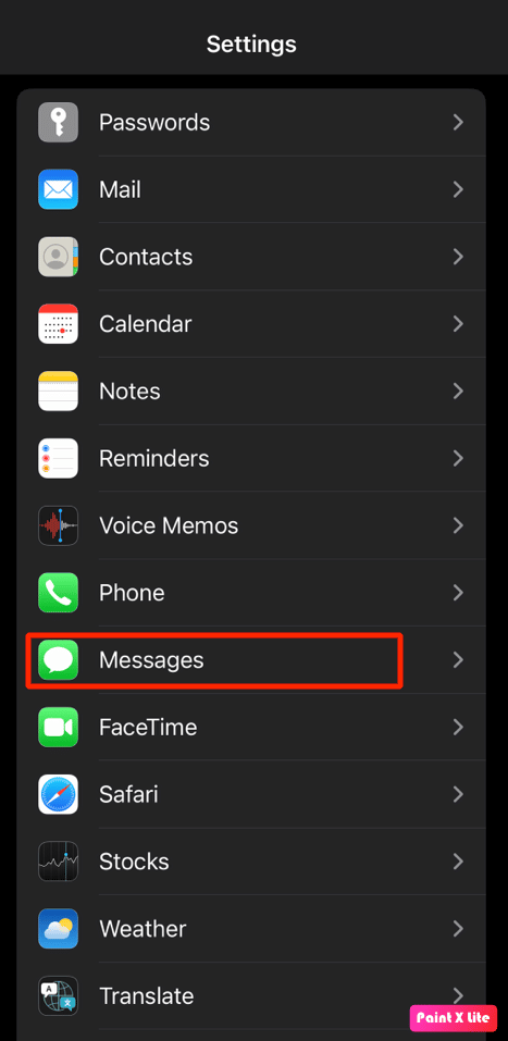 tap on messages