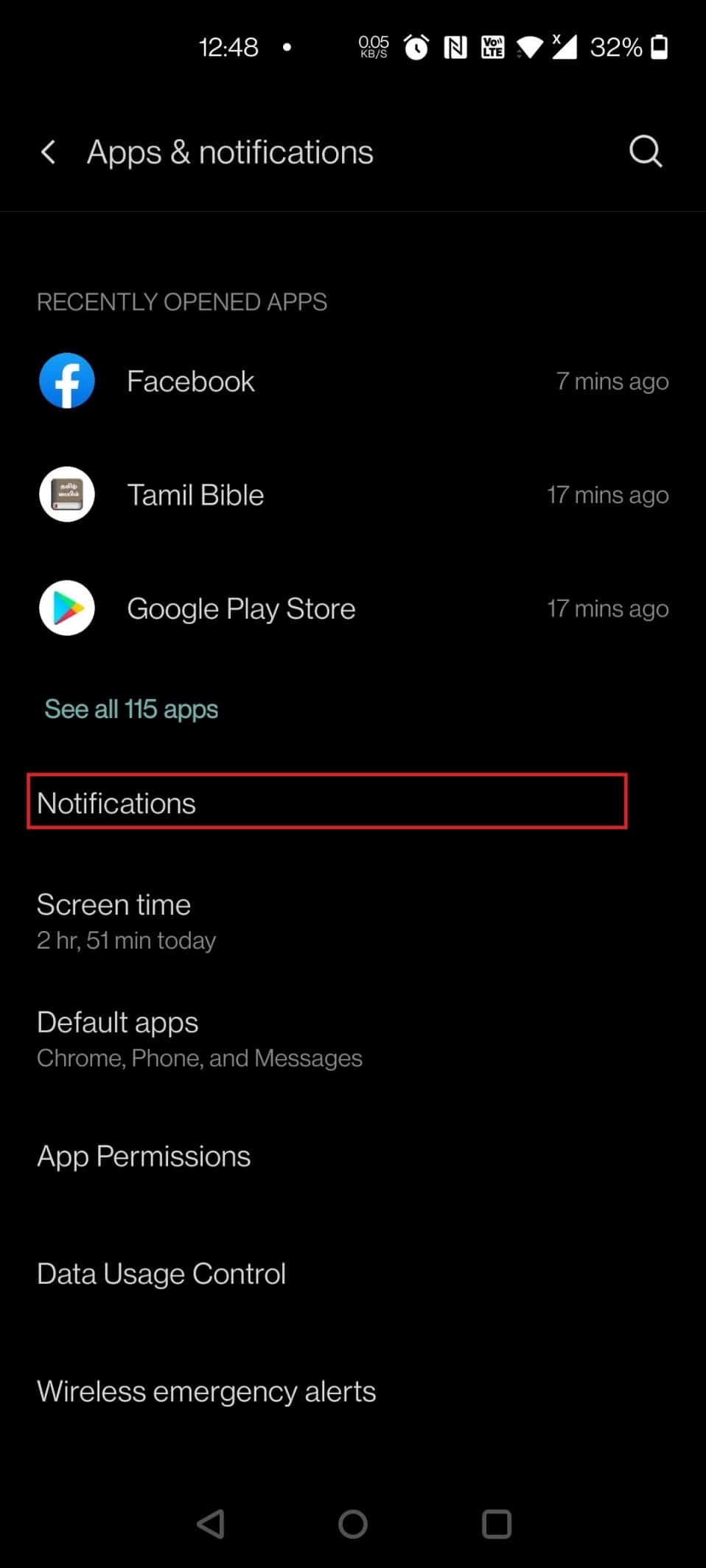 Tap on Notifications. How to Turn Off Facebook Marketplace Notifications