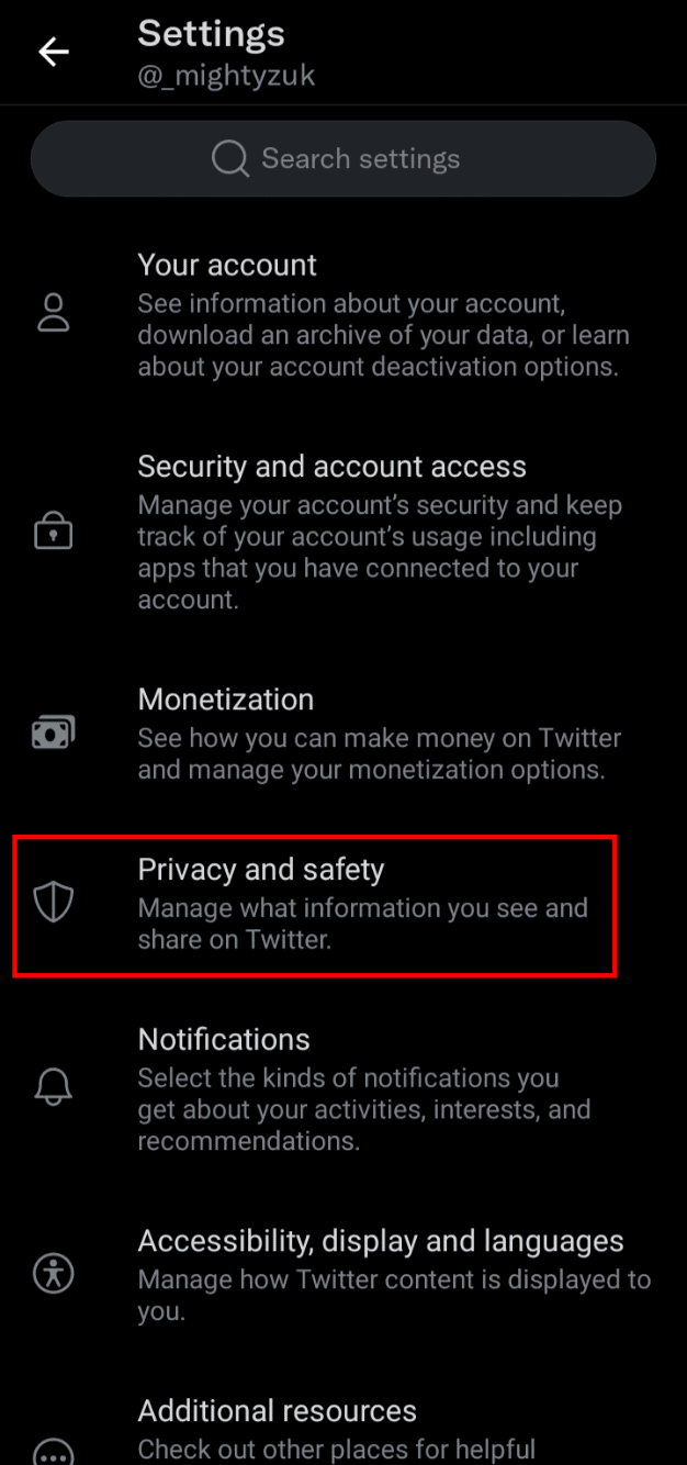 Tap on Privacy and safety. | Can I Turn Off Double Tap Like in Twitter?
