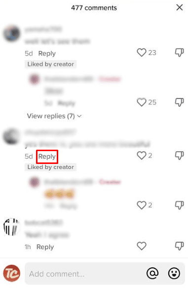 Tap on Reply | turn on comments on TikTok after posting