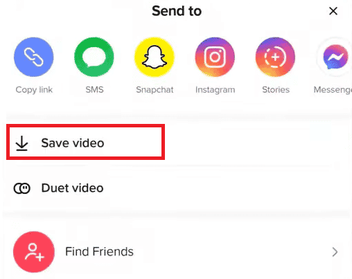 Tap on Save video