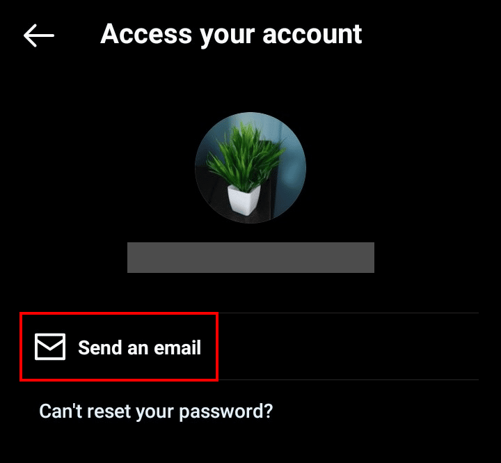 Tap on Send an email option.