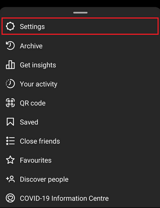 Tap on Settings.