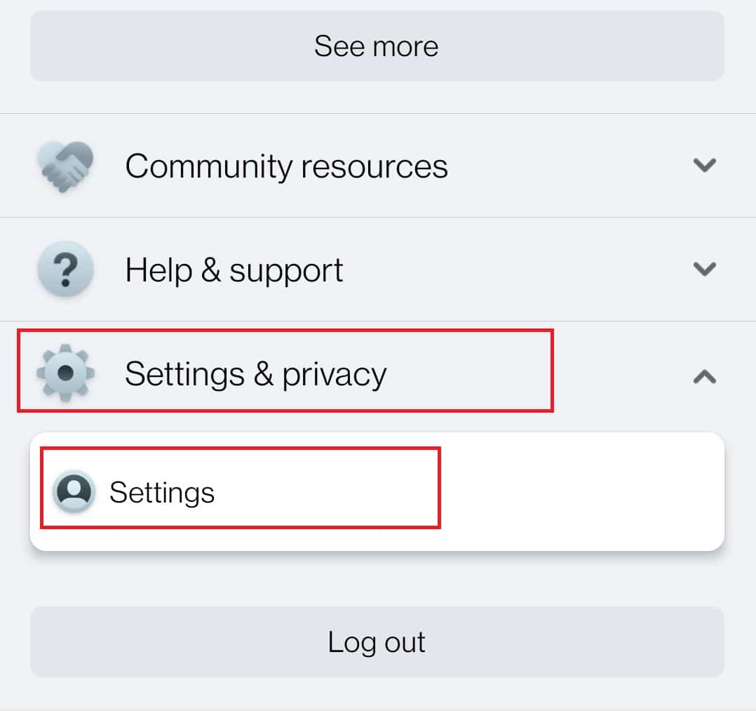 Tap on Settings and privacy and then Settings