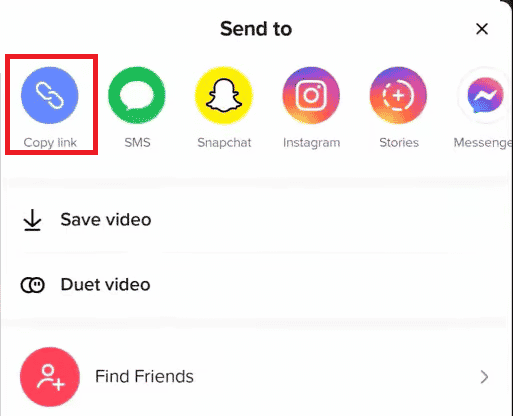 Tap on Share and tap on Copy link | How to Save Your Video on TikTok Without Posting