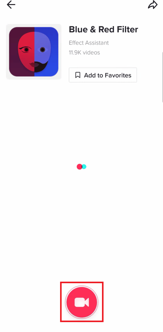 tap on the Record icon option | How to Remove the Red Filter on TikTok