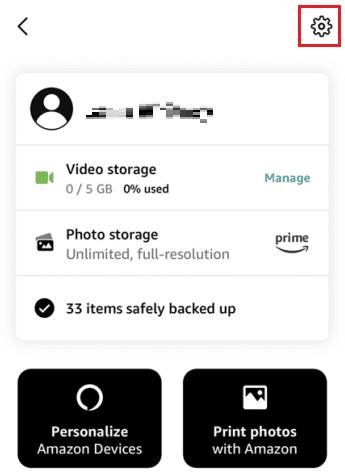 tap on the Settings gear icon from the top right corner of your screen