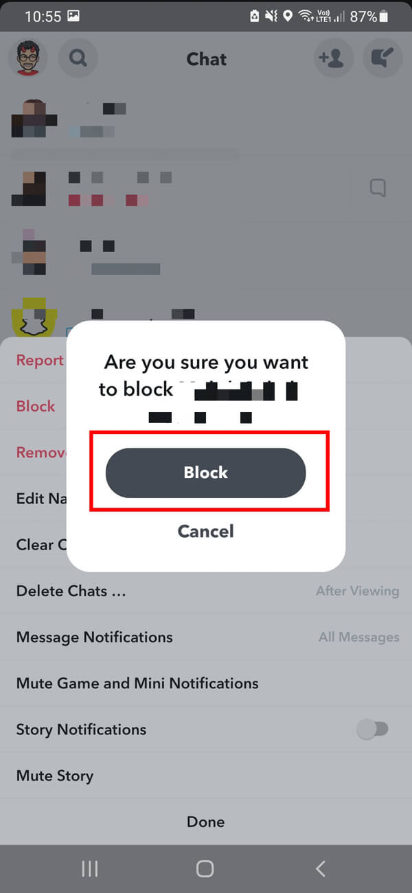 tap on the confirmation box. | How to Delete Messages on Snapchat