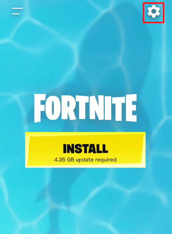 Tap on the Settings icon at the top right corner | How to Turn Off Parental Controls on Fortnite