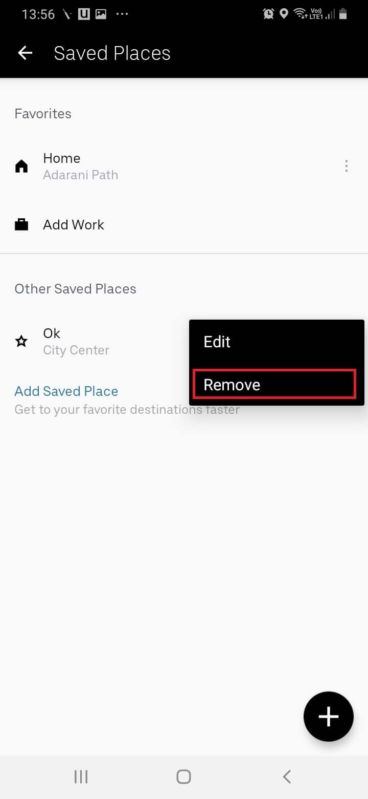 Tap on the three-dotted icon next to your targeted location and tap on Remove