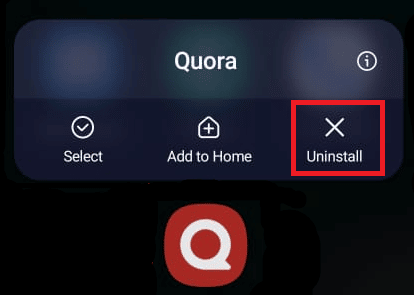 Tap on Uninstall | How Do I Unsubscribe from Quora Digest
