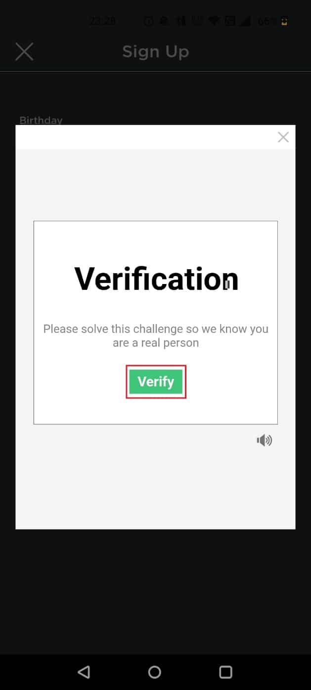 Toca Verificar e completa o proceso de verificación | cambiar contas en Roblox