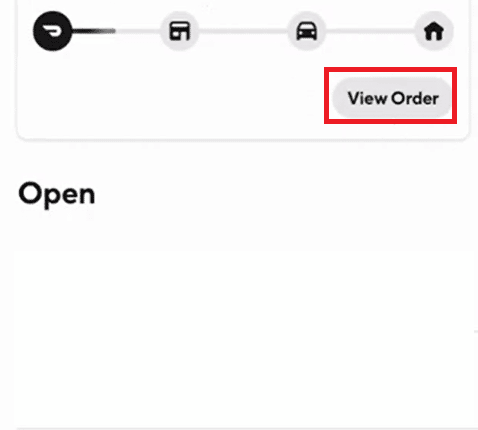 Tap on View Order next to your current order