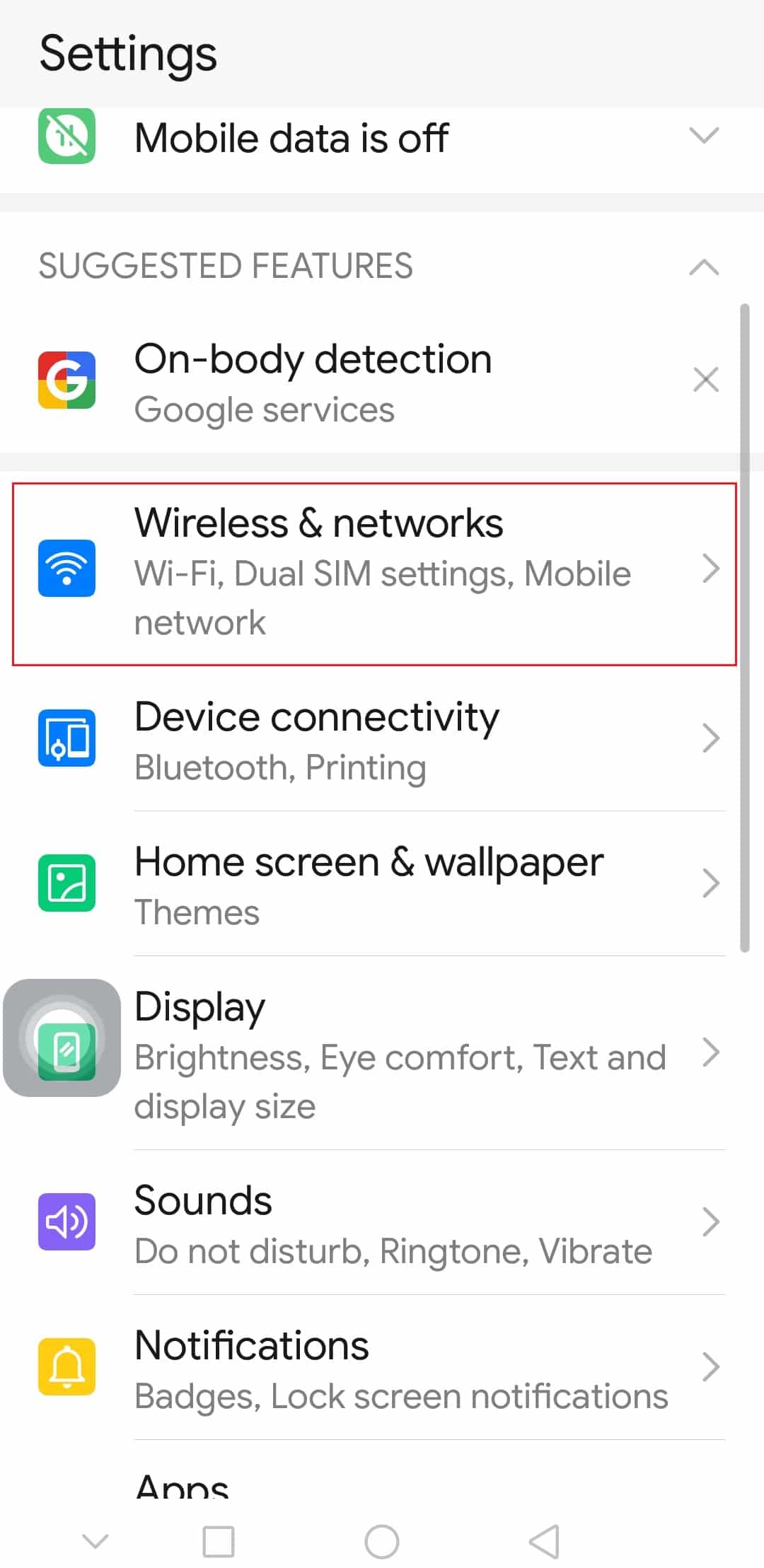 tap on wireless and networks setting. Ways for Connecting Droid Turbo to Windows PC