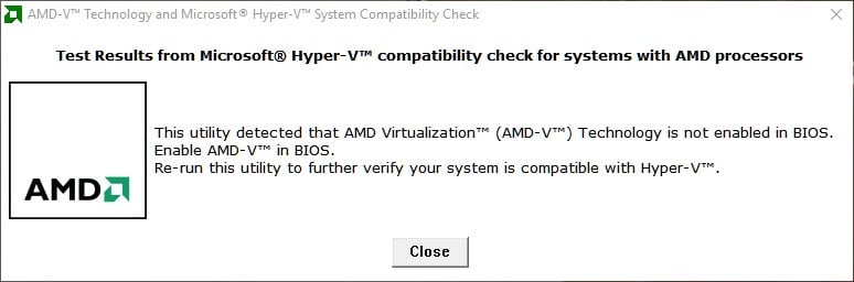 The system is compatible with Hyper V