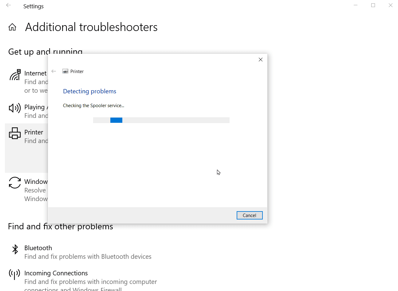 the troubleshooter will search for any problems. Fix Microsoft IPP Class Driver Offers No Color, Only Greyscale