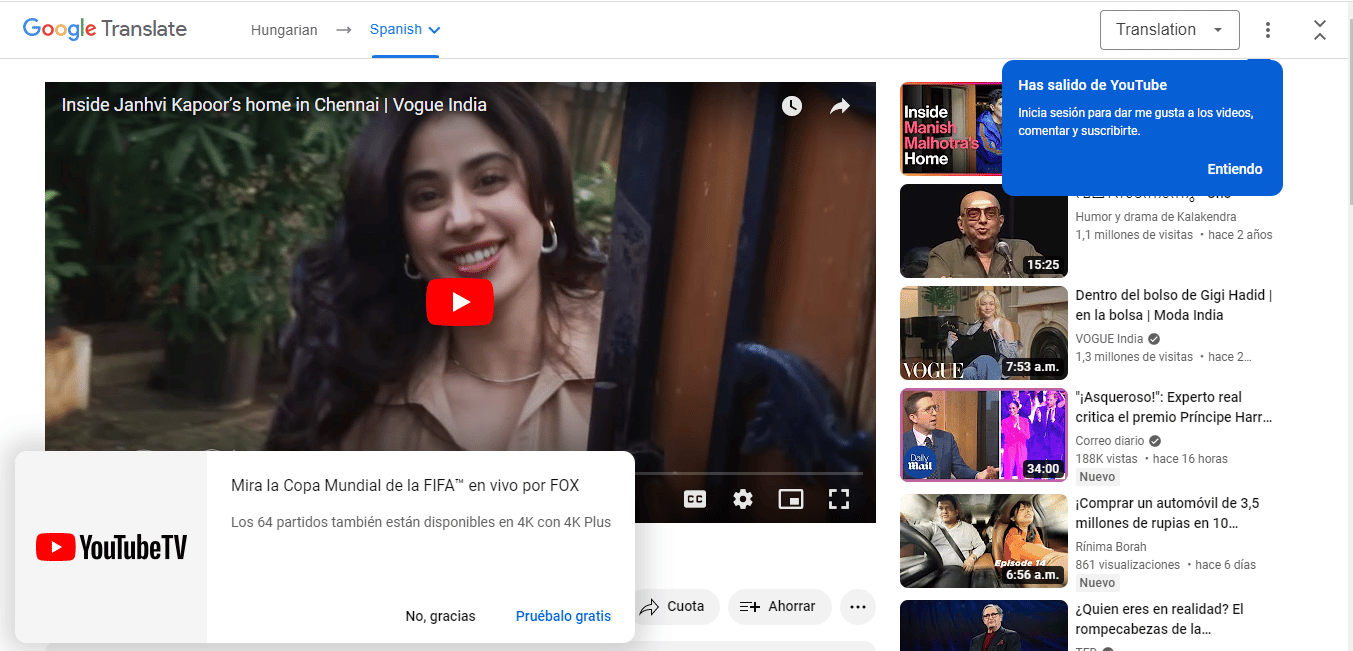 The URL will redirect you to YouTube and you will able to watch the video