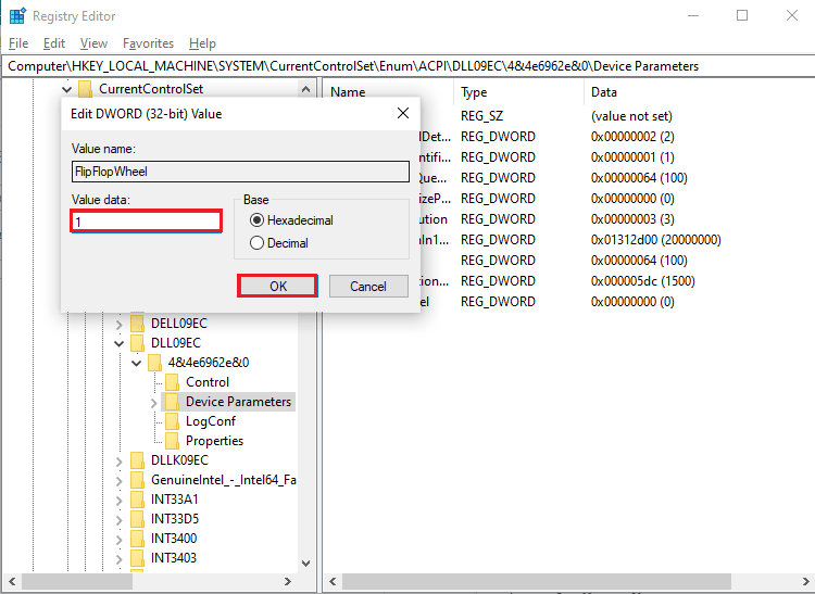 change the Value Data from 0 to 1 and click on OK