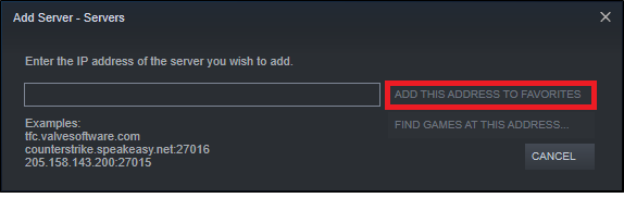 Then, click on ADD THIS ADDRESS TO FAVORITES option. How to Fix ARK Unable to query server info for invite Error