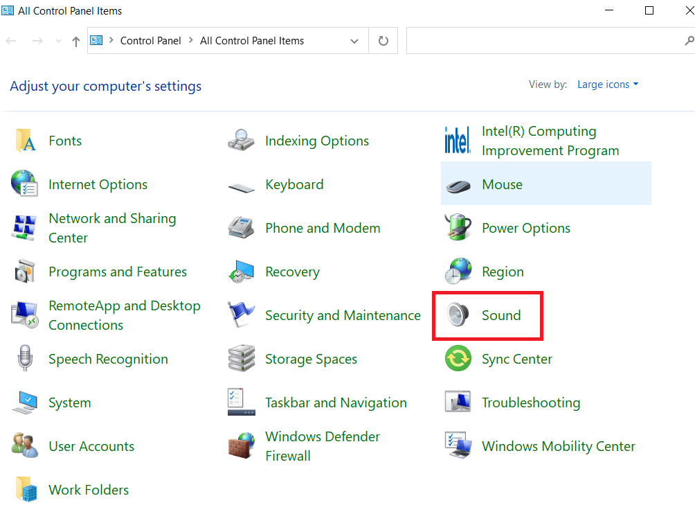 click on Sound setting. Fix my Headphone Jack is Not Working in Windows 10
