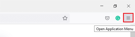 Then, click on the Open Application Menu icon. Fix Firefox Right Click Not Working