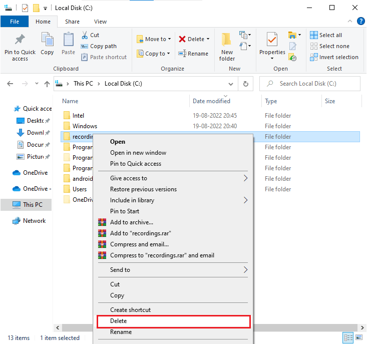 select the delete option. Fix C Drive Keeps Filling Up for No Reason