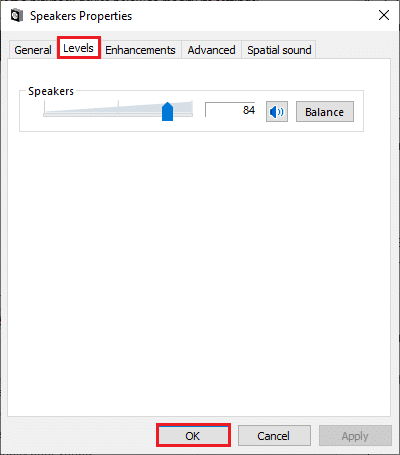 Then, in the Speakers Properties option, switch to the Levels tab and ensure the Speakers value is set to max. Fix Zoom Audio Not Working Windows 10