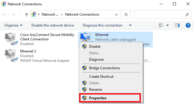 Then, right click on your network and click on Properties. Fix Firefox Connection Reset Error