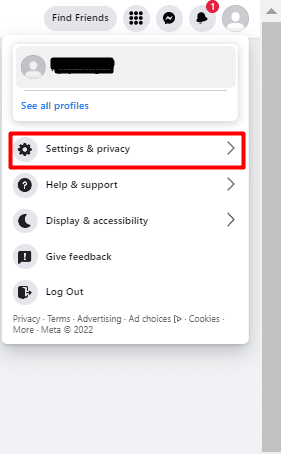 Then select Settings & Privacy | How to See Friend Requests You Sent on Facebook