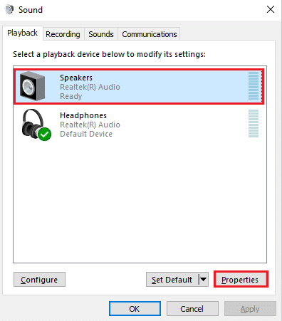 speakers Properties. Fix This Device is Being Used by Another Application Sound Error 