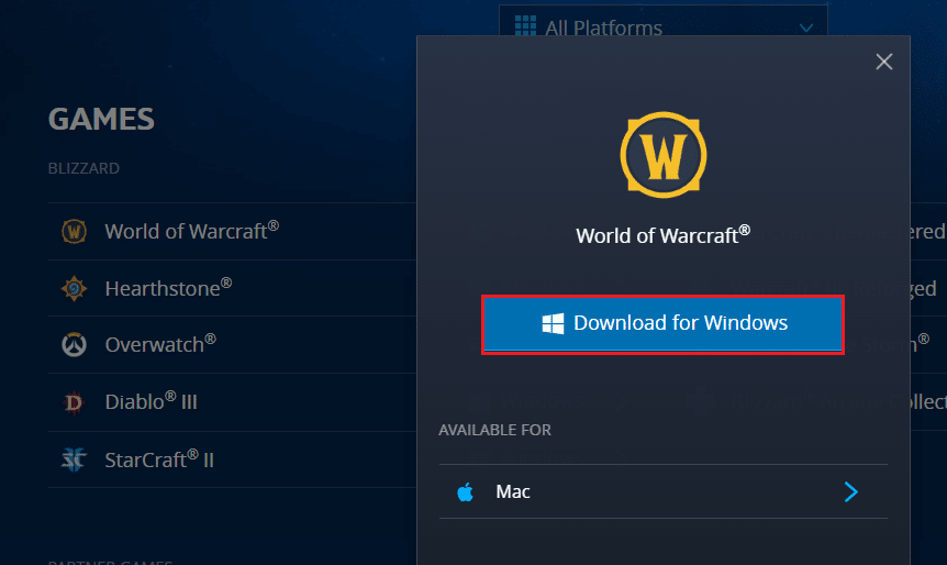 visit Blizzard official site to download World of Warcraft. Fix Can’t Update World of Warcraft BLZBNTAGT00000840 Error