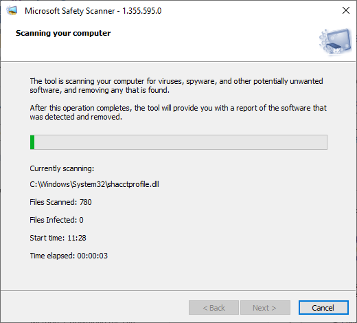 Then, wait until the tool scans your PC for viruses, spyware, and other potentially unwanted software. Fix Event 1000 Application Error in Windows 10
