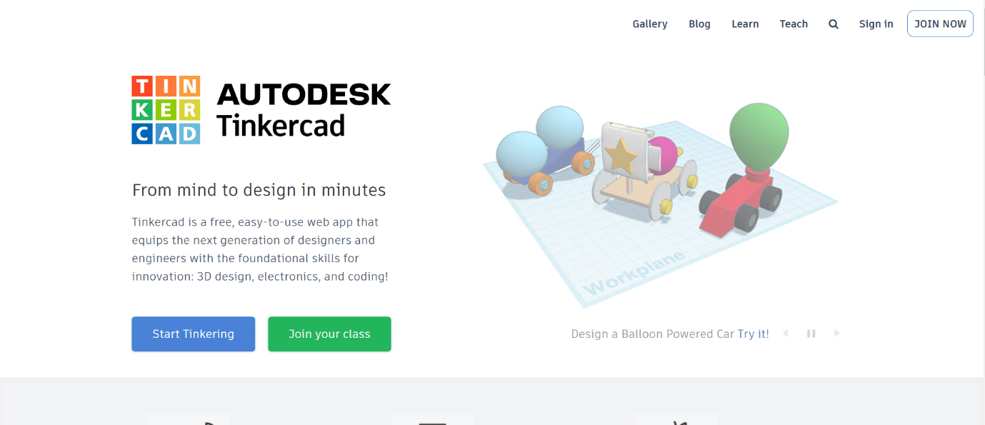TinkerCAD. Mellor software de CAD para principiantes