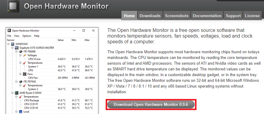 Open Hardware Monitor, click on the link given and download the software. How to Test Power Supply