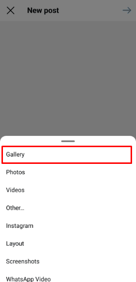 Gallery option 