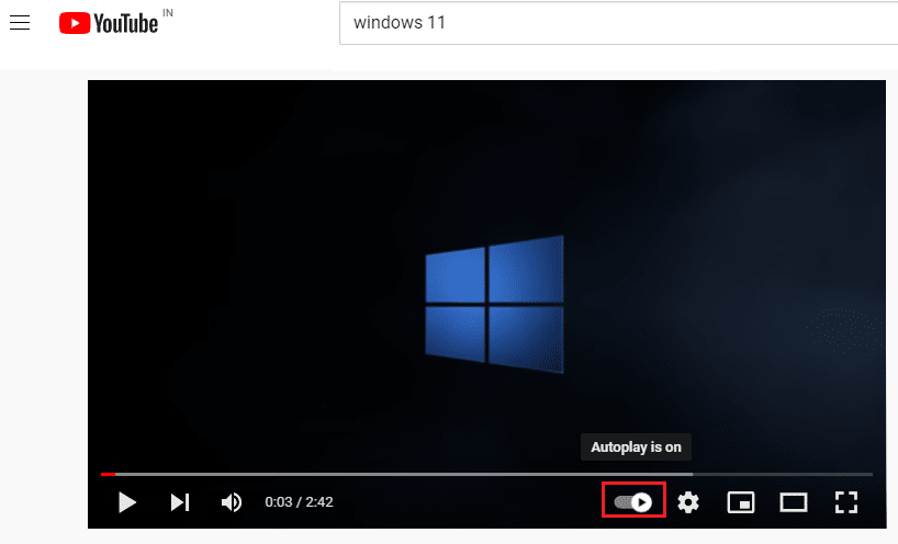 toggle on the AutoPlay button. Fix YouTube AutoPlay Not Working