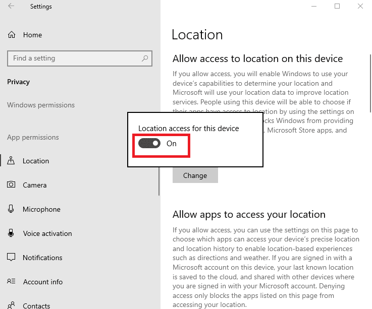 Toggle on the Location access for this device setting to turn on the location. How to Track Someone on Google Maps Without Them Knowing
