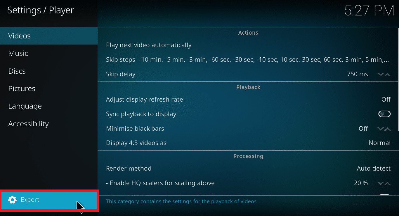 Triple click on the gear icon to change from Basic to Expert mode. How to Fix Kodi Keeps Crashing on Startup