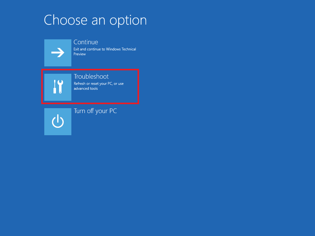 Troubleshoot option. How to Change Windows 10 Boot Logo