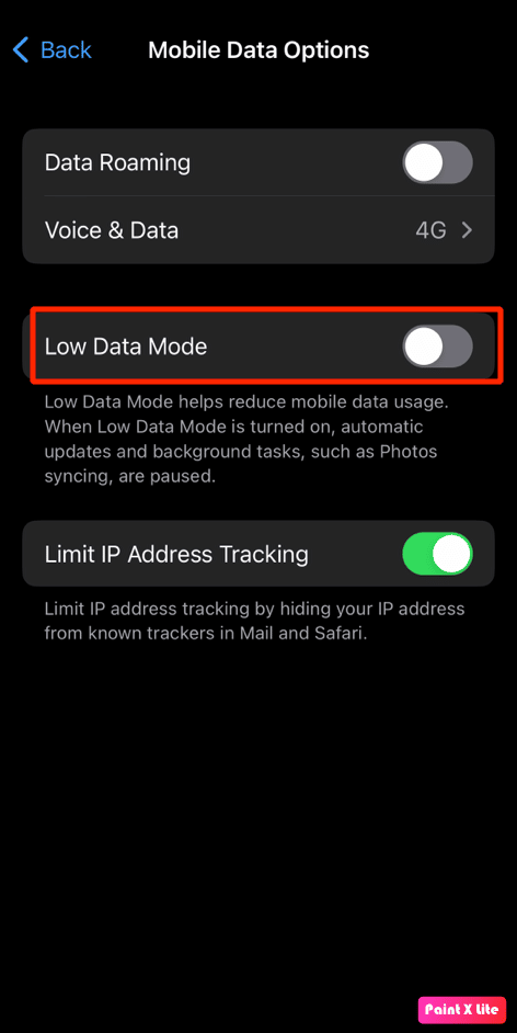 desactivar el modo de datos bajos | Cómo desactivar el modo de datos bajos en iPhone