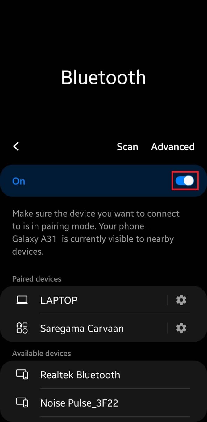 Turn-on Bluetooth of your smartphone | How To Change Bluetooth Device Name in Windows 10