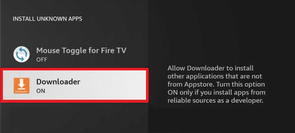 Turn the settings ON for Downloader, as shown. How to Install Kodi on Smart TV