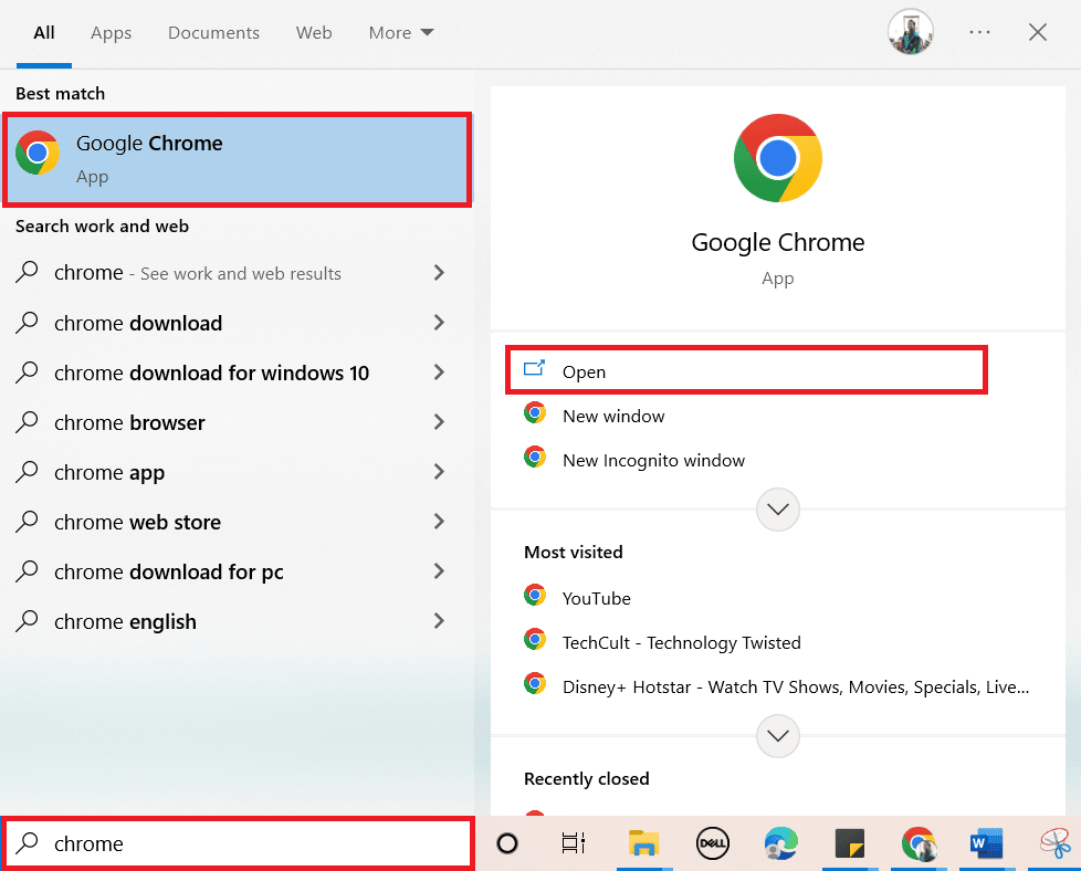 Type Chrome in the Windows search bar and click on Open. How to fix Twitch avatar size