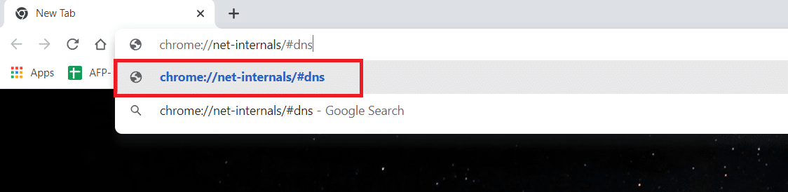 type chrome://net-internals/#dns in the search bar and press Enter. Fix Err Empty Response in Google Chrome