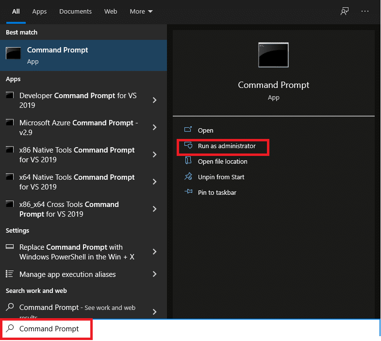 Type Command Prompt and click Run as Administrator option on the right pane. How to Fix Windows 10 Taskbar Icons Missing Problem
