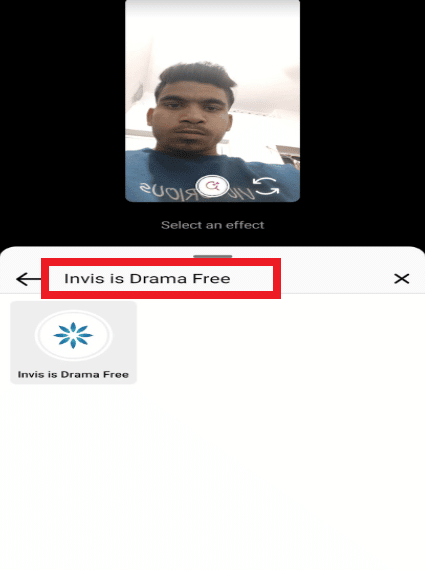 Type Invis is Drama Free in the search bar | How to Get Straight Teeth Filter on Instagram
